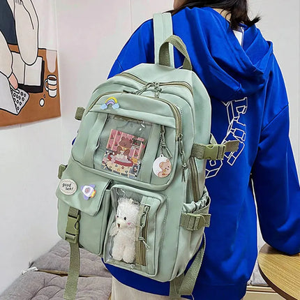 Fashion Girls Backpack New Large Capacity Korean Style Women Backpacks Cute Student School Backpack Versatile Women's Bag