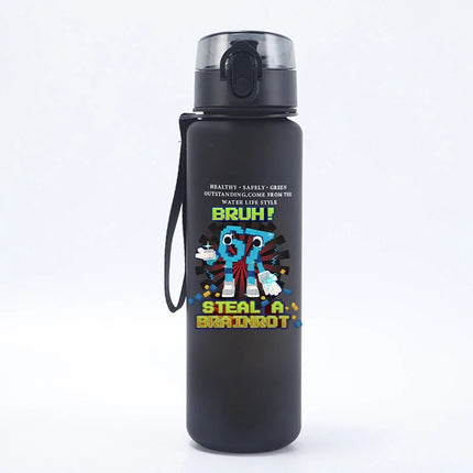 Steal A Brainrot Water Bottles 67 Six Seven Cartoon Printed Water Cup Kids Boys Sports Water Bottles Children Christmas Gifts