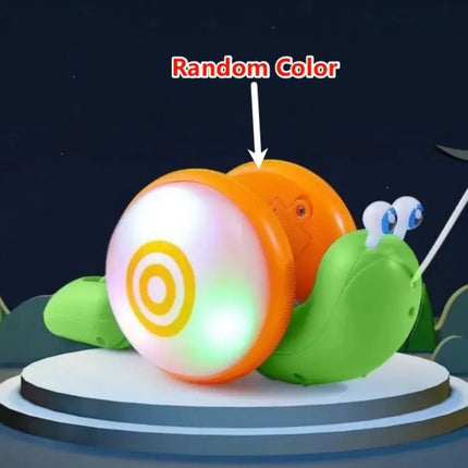 Baby Walker Pull String Snail Car Toy Learning To Walk Cartoon Pet Drag Rope Snail Interactive Glowing Pull-Along Snail Toy