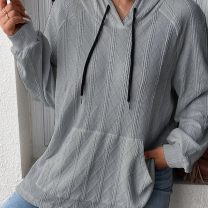 2024 Autumn And Winter Fashion New Ladies Leisure Jacquard Large Size Loose Hooded Sweater