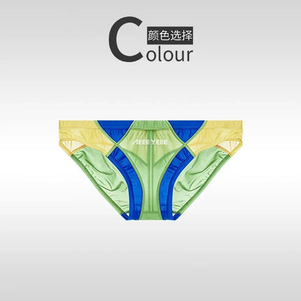 Men's Underwear Lovely Briefs Boxer Ultra-Thin Ice Silk Low Waisted Youth Transparent Traceless Sport Pants
