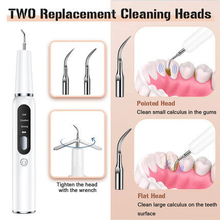 Ultrasonic Dental Scaler For Teeth Tartar Stain Tooth Calculus Remover Electric Sonic Teeth Plaque Cleaner Dental Stone Removal