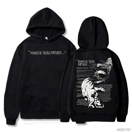 Christian Jesus Merch Forgive Them Father Bible Verse Hoodie Men Women Pullover Hiphop Streetwear Casual Sweatshirt Tops CJ2