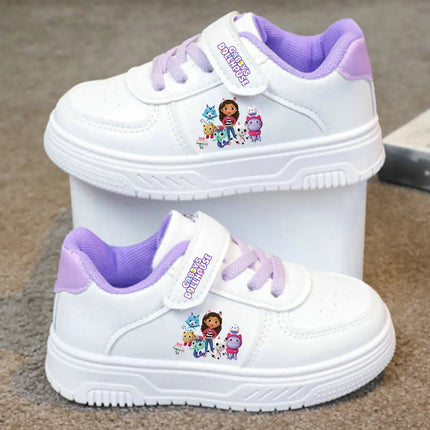 Gabby Dollhouse Basket Shoes Cute Angel Tennis Shoes Couple White Shoes Children Casual Sneakers Stitch Sport Shoes Size 26-37