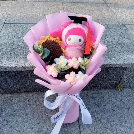 Graduation Gift Kuromi Hello Kitty Bouquet My Melody Cinnamoroll With Sunflower Christmas Valentine's Day Birthday Gift