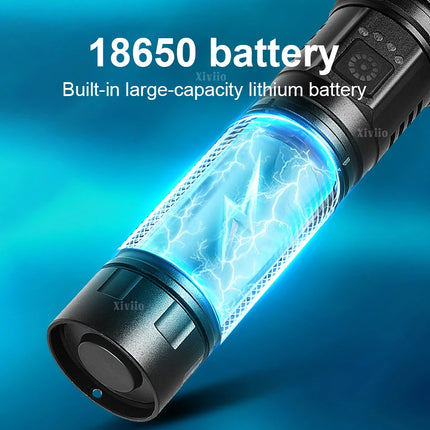 1000000LM Ultra Powerful Handheld Flashlight High Power Rechargeable Torch Long range 3000M Flash Lights Outdoor Camping Lantern
