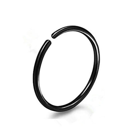 1Pcs 20G Nose Rings Hoop Surgical Stainless Steel Studs Screw L Shaped Nose Piercing Jewelry Women Black Woman and Man