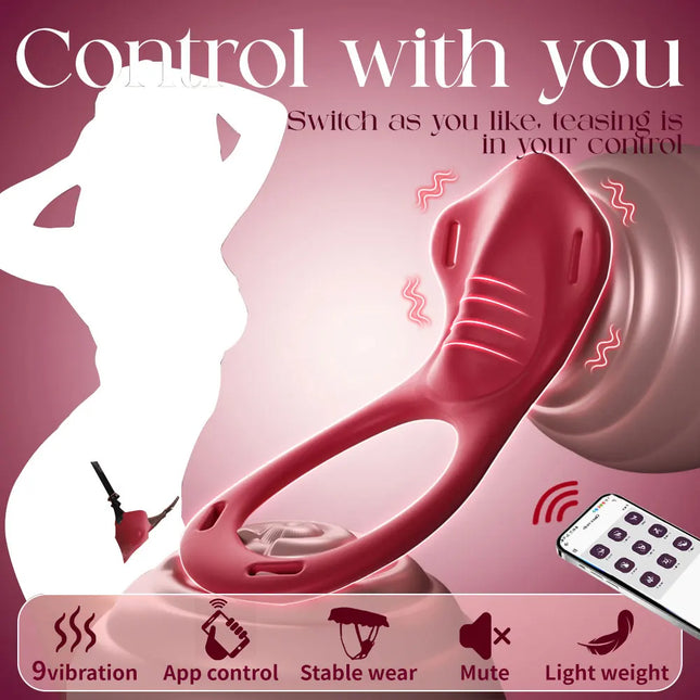 APP Controlled Vibrating Panty for Women, Wireless Remote Clit Stimulator Wearable Vibrator, Silicone Smart Sex Toy for Couples