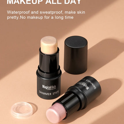 2 Colors Highlight For Face Cosmetic Face Brighten Highlighter Stick Face Contour Bronzer Shimmer Illuminator Stick Makeup Tools