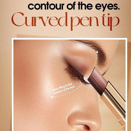 Three-Color Glitter Eyeshadow Stick Matte Long-Lasting Easy to Color Eye Makeup Stick for Effortless Look Enhancement