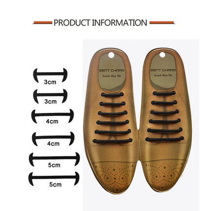 3 Colors 12Pcs/set Lazy No Tie Shoelaces for Men Women Leather Shoes Elastic Silicone Shoe lace Suitable High Quality
