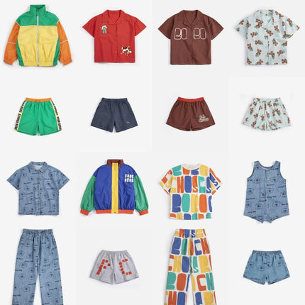 2026 New Spring Summer Children's Costumes Boys Shirts Shorts Korean Baby Boys Girls Jackets Sweatshirts Shorts Set Clothings