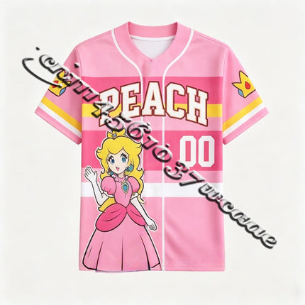 Bandai Movie Game Mario Donkey Kong Oversize T-shirt - Summer Sports Shirt for Adults All Character Family Matching Baseball The