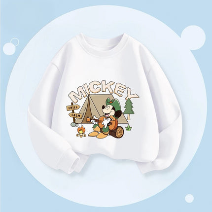 Fashion Simple Kids Long Sleeved Tops Baby Boy's Sweatshirts Printed Mickey Hoodie O-neck Pullover Casual Children's Clothes Top