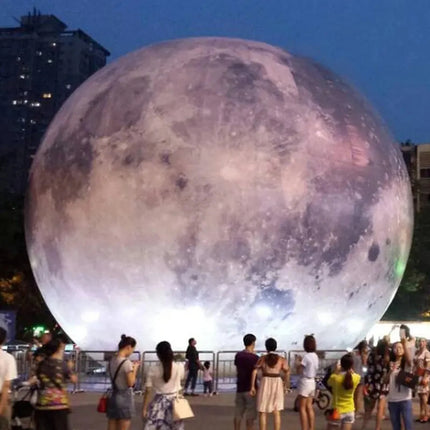 Free Shipping 3meters Helium Giant Inflatable Moon Ball With Led Lighting PVC Airtight Air Blown Planet Balloon For Party Show