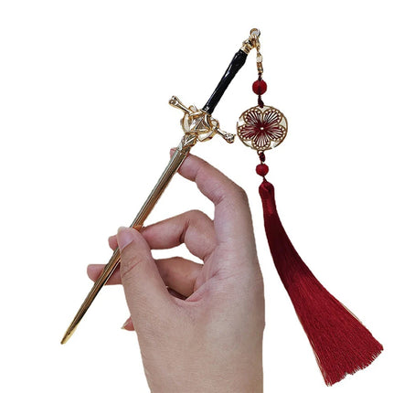 2023 New Vintage Chinese Women's Hair Stick Metal Glaze Flowers Hair Chopsticks Ladies Pearl Jewelry Hair Sticks Accessories