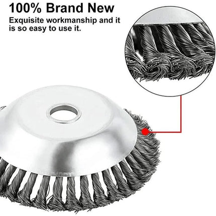 Steel Wire Weeding Garden Weed Wheel Tools Rust Removal Twisted Wire Steel Wire Grass Trimmer Head Weed Mower Accessories