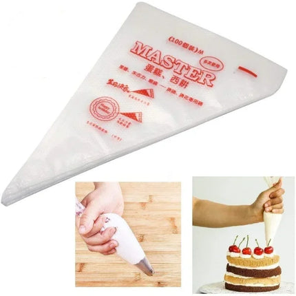 Large Piping Bags 100pcs Disposable Pastry Bags,Thick Icing Piping Pastry Bags For Frosting Decorating Cake Cupcake Cookie