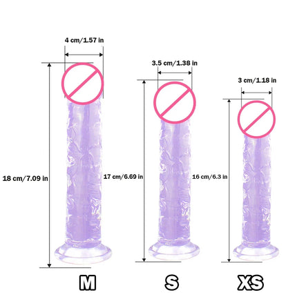 Jelly Dildo Jelly Penis Suction Cup Dildo Transparent Realistic Dildo Jelly Dick masturbation Sex Toys for women Soft penis