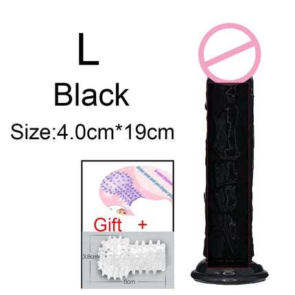 Realistic G-Spot Jelly Dildo Silicone Penis with Suction Cup Butt Plug Anal Toys Sex Toys for Women Female Masturbation Pussy