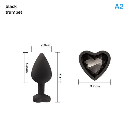Silicone Anal Plug 3 Sizes Heart Soft Butt Plug Sexy Toy Prostate Massager For Women Men Couples Adult Game