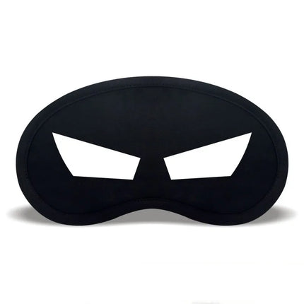 Cute Expression Black Blackout Eye Mask Women Girl Men Office Travel Essential Gift Unisex Funny Cartoon Nap Time Sleep Eye Mask