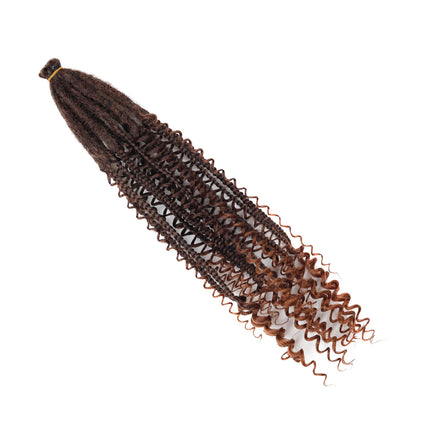 Braids Hair 24Inch Single Dreadlock Extension Reggae Style Faux Locs with Highlight Strands Hand Crocheted Synthetic Dreadlocks