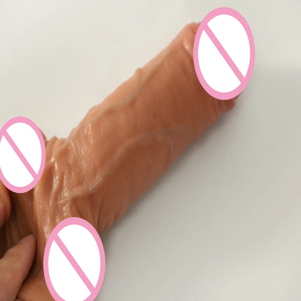 Ftm Packers Wholesale 2 in 1 Ultra Soft Silicone Hollow Penis Sleeve with Big Scrotum Prosthetic Stroker