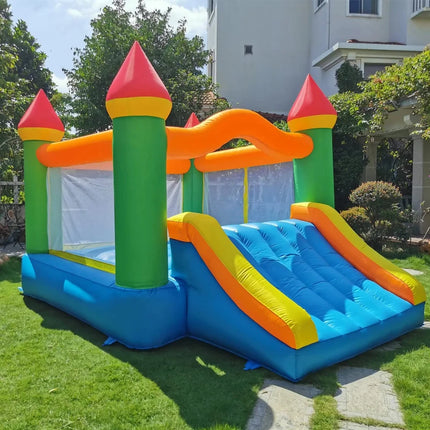 KF Inflatable Bounce House with Slide for Kids Oxford Bouncy Castle Jump House for Adult Toddlers Kids Party Wedding Toys