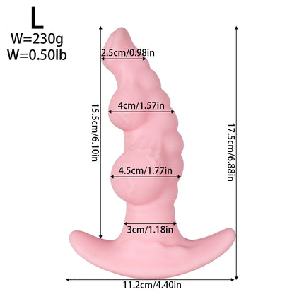 Big Soft Silicone Anal Plug Wearables Portable Butt Plug Dilation Training Expander Dilator Adult Sex Toys for Women Men Gay