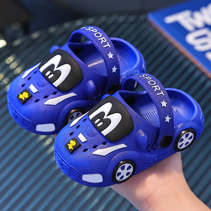 Kids Sandals Hole Children's Shoes Slippers Soft Anti-Skid Cartoon DIY Design Hole Baby Shoes Sandy Beach For Boys Girls