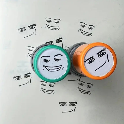 New Prank Trick Engraved Funny Seal Stamp Self-Inking Printing Kids Stamp Creative Novetly Face Memes Seal Clear Stamps