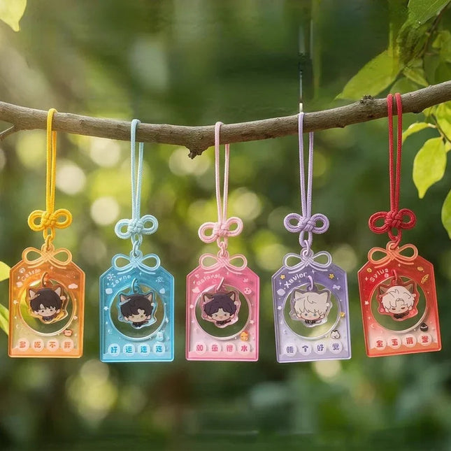 Game Love and Deepspace Acrylic Keychain Xavier Zayne Rafayel Sylus Colored Window Pendant Cute Decoration Backpack Pendant