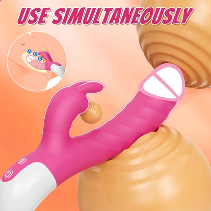 Powerful Rabbit Vibrator Dildo For Women Dual Vibration G Spot Clitoris Stimulation Masturbators Vaginal Massager Adult Sex Toys