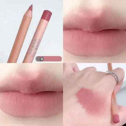 Bean Paste Pink Lip Liner Pen Professional Lip Liner Pencil Velvet Matte Lip Non-stick Cup Nude Lipstick Pen Contour Line Makeup