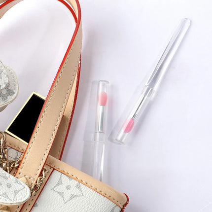 1/3/10pcs Portable Silicone Lip Brush with Cover Soft Multifunction Lip Balm Applicator Lipstick Lipgloss Makeup Brush Reusable