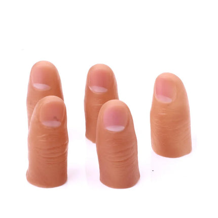 3PCS Novel Funny Magic Toys Party Prank Soft Thumb Tip Fake Finger  Magic Trick Close Up Vanish Appearing Finger Trick Props