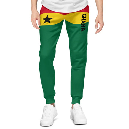 Mens Sweatpants Ghana Flag Pants with Pockets Joggers Soccer Football Multifunction Sports Sweat With Drawstring