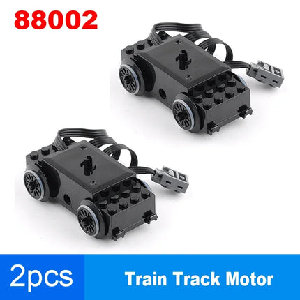 88002 Building Blocks Train Motor -MOC Power Functions Speed Motor for Legoeds-Compatible Trains DIY Cars Rail 10254/53401/53400