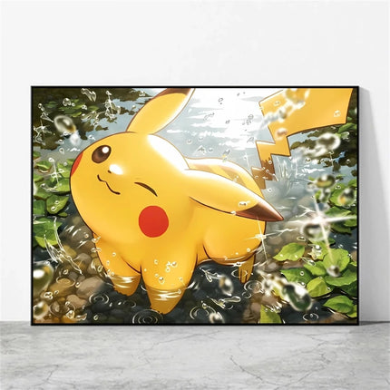Anime Pokemon Pikachu Mewtwo Poster Canvas Painting Home Modern Living Room Painting Wall Art Decoration Painting Children Gifts