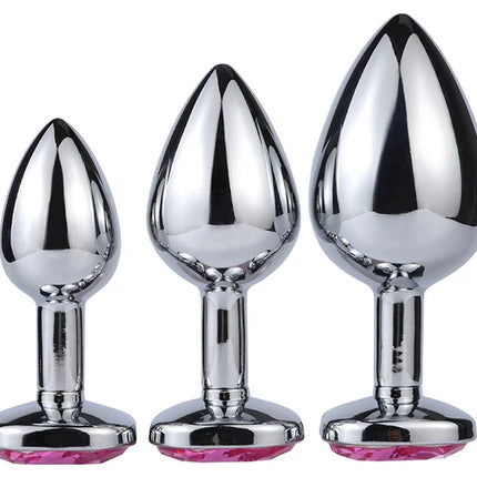 Stainless Cat Face Jewel Base Anal Plug Holle Kitty Cat Butt Plug Metal Prostate Massager Anus Stimulator Dildos Adult Sex Toys