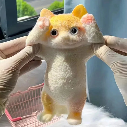 Extra Large Squishy Cute Flocking Cat Stress Relief Fidget Toy Soft Plush for Kids Adults Relaxation Home Office Decor Gift