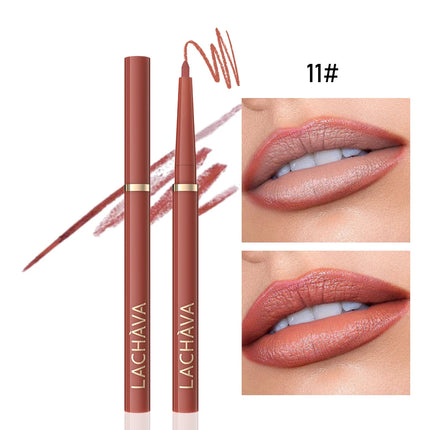 Long-lasting Waterproof Matte Nude Lip Liner - High Pigmentation, Retractable, Smooth Application, Natural Look