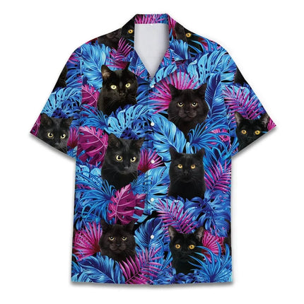 3D Print Funny Animal Hawaiian Shirts For Men Women Summer Short Sleeve Casual Relaxed-Fit Button Down Beach Shirt Mens Tshirt