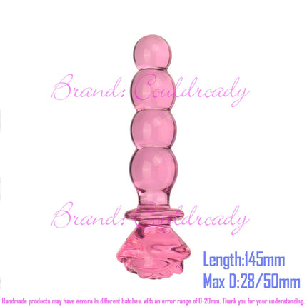 Pyrex Glass Dildo 195x33mm Fake Penis Crystal Anal Beads Butt Plug Prostate Massager G Spot Female Masturbation Toys