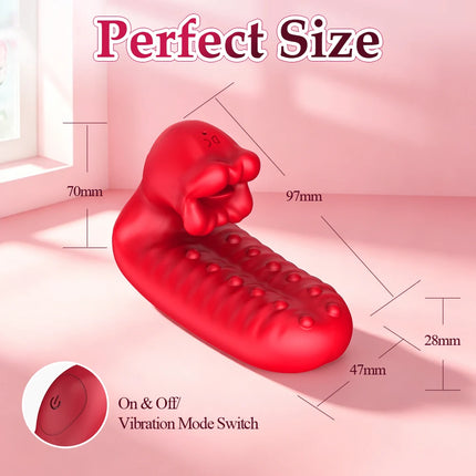 10 Frequency Rose Double Vibration Finger Cover For Female Clitoris Stimulation G-spot Anal Massage Sex Toy Adult Product ﻿