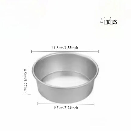 4-8 inch Aluminum Round Cake Bakeware solid bottom Chiffon  die for aluminum alloy Home baking cake mold pan cake tin