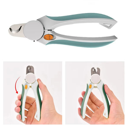 1Pc Pets Double Hole Round Mouth Nail Scissors with Led Light Multifunctional Pet Cats Dogs Nail Scissors Blood Line Prevention