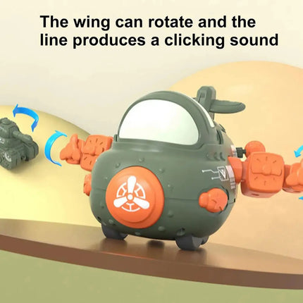 Inertia Airplane Toy For Children Cute Friction Powered Airplane Model 360 Rotating Wing Dream Aeroplane For Kids Birthday Gifts