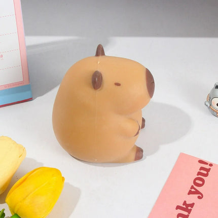 1PCS Cute Capybara Squishy Stress Relief Toy Cute Cartoon Animal Squeeze Fidget Toys,  Playing Funny Dolls Birthday Gift